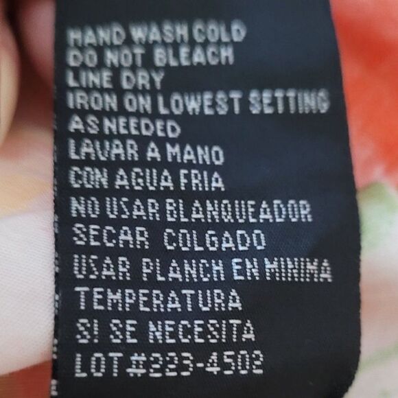 R&K Cotton Cottagecore Peasant White Spring Floral Tea Length Apron Dress Sz 8 - Picture 11 of 12